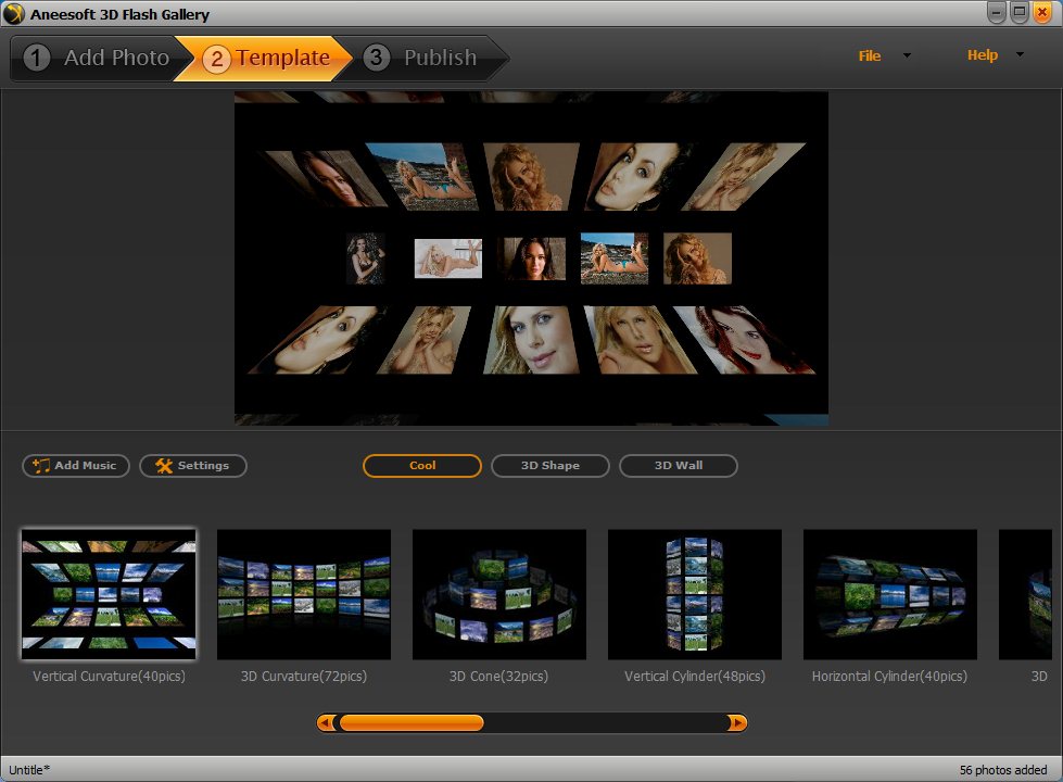 Aneesoft 3D Flash Gallery 2.4 скачать бесплатно - создание 3d фотографий