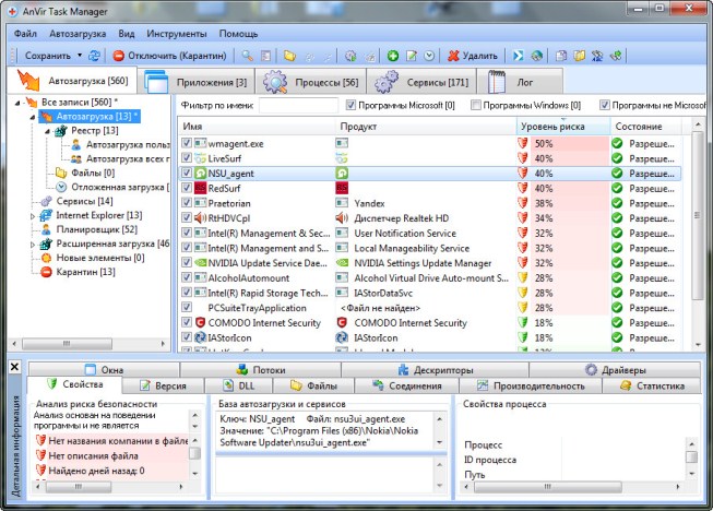 AnVir Task Manager 7.5.2 RUS + Portable скачать менеджер процессов