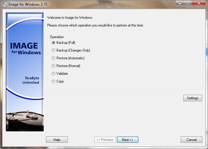 Terabyte Unlimited Image for Windows 2.75 скачать бесплатно