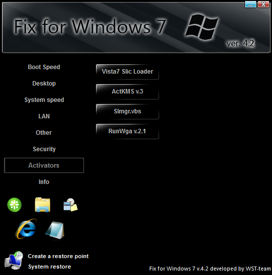 Fix for Windows 7 v4.2 RUS скачать бесплатно - сборник универсальных фиксов и патчей