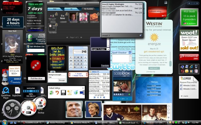 Windows Sidebar Gadgets Mega Pack 2011 Multi скачать бесплатно - cборник из 1712 гаджетов