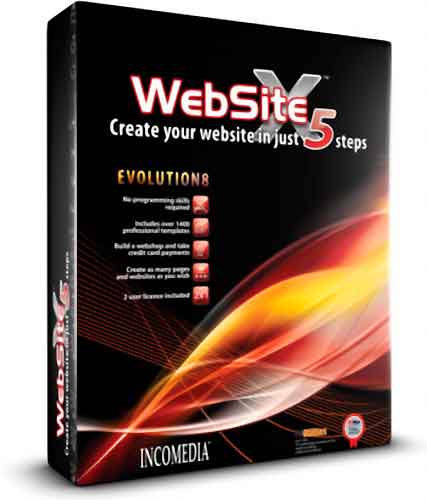 Incomedia WebSite X5 8.0 RUS скачать бесплатно - программа для создания web-сайтов
